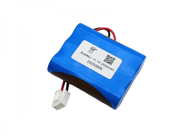 11.1V 2600mAh cylindrical lithium battery -2P plug