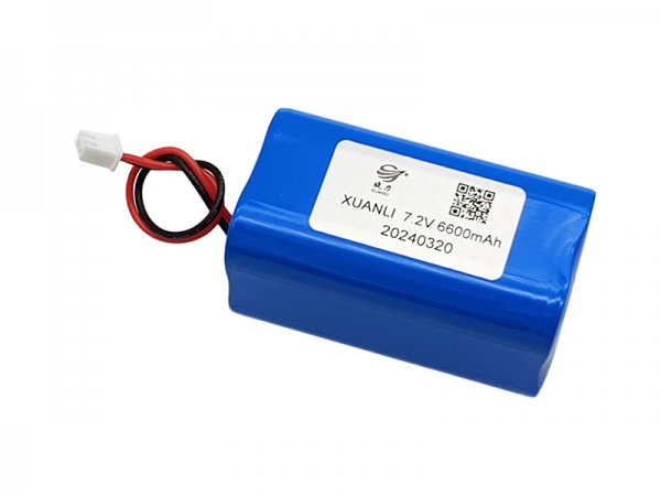 7.2V 6600mAh 18650 入口锂电池|2S2P锂电池-2pin
